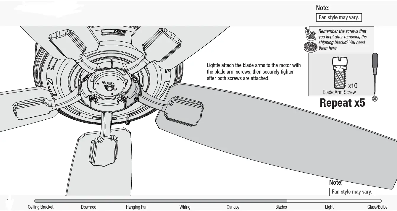 Installing the Blades 1