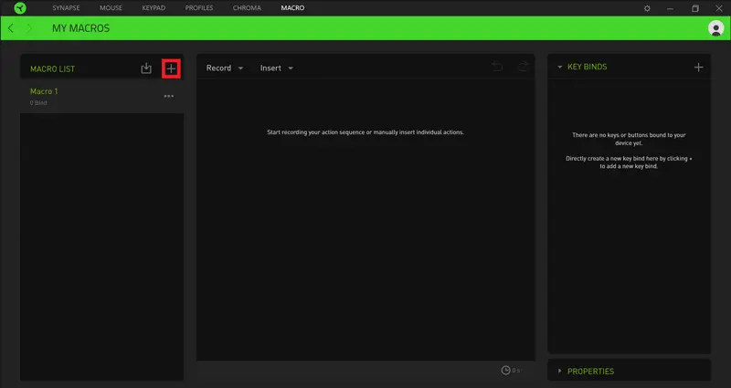 macros on Razer Synapse-3