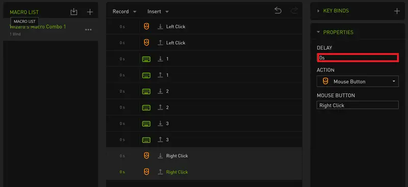 macros on Razer Synapse-3