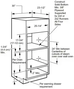 MONOGRAM Built-In Steam-------Additional clearances