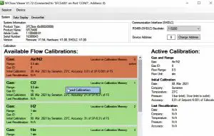 FIG 3 Getting started with Sensirion SFC5xxx viewer software