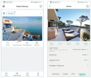 Techage PT185G 5MP PTZ WiFi IP Camera Outdoor Wireless AI Security Camera - flood light
