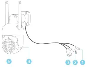 Techage PT185G 5MP PTZ WiFi IP Camera Outdoor Wireless AI Security Camera - wifi al camera
