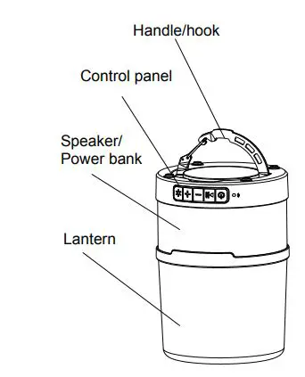Kmart Bluetooth Rechargeable Lantern with Speaker fig1