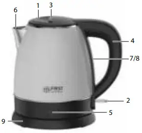 FIRST AUSTRIA FA-5407-3 Water Kettle - PRODUCT DESCRIPTION