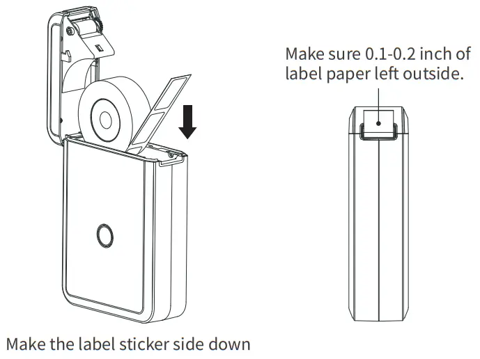 NIIMBOT D110 Wireless Label Printer- paper feeding