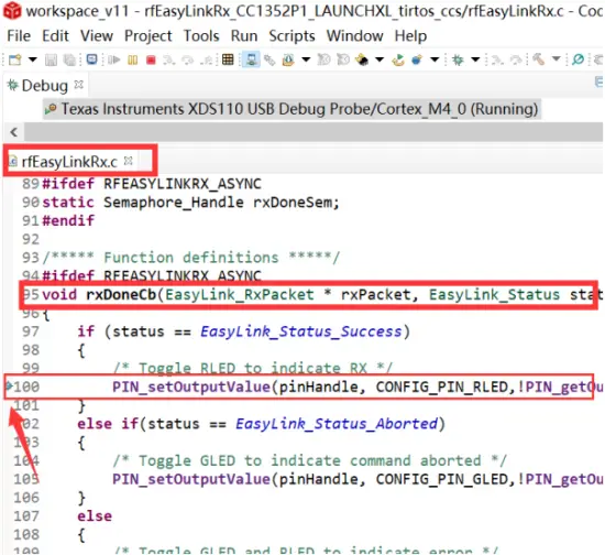 BDE-RFM208P-S1 - Run demo code 6