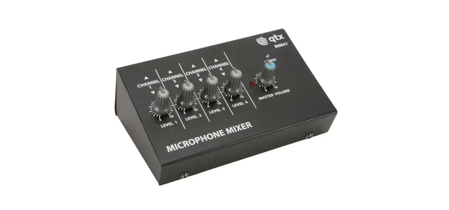 Qtx Mm41 4 Channel Mini Microphone Mixer User Manual