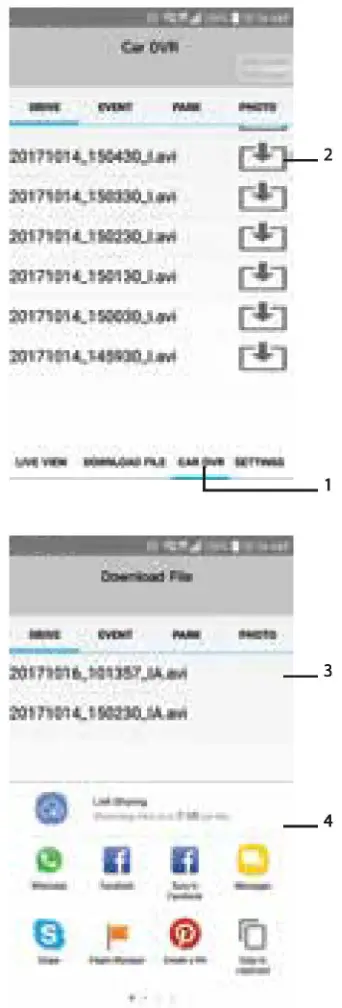 BLAUPUNKT Digital Video Recorder - Instant File Sharing to Social Network