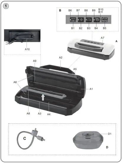 eta Caza Vacuum Sealer - figure 1