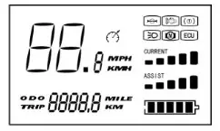 DMHC TC480 LCD Six Pins Electric Display Bike Device Monitor - Display1