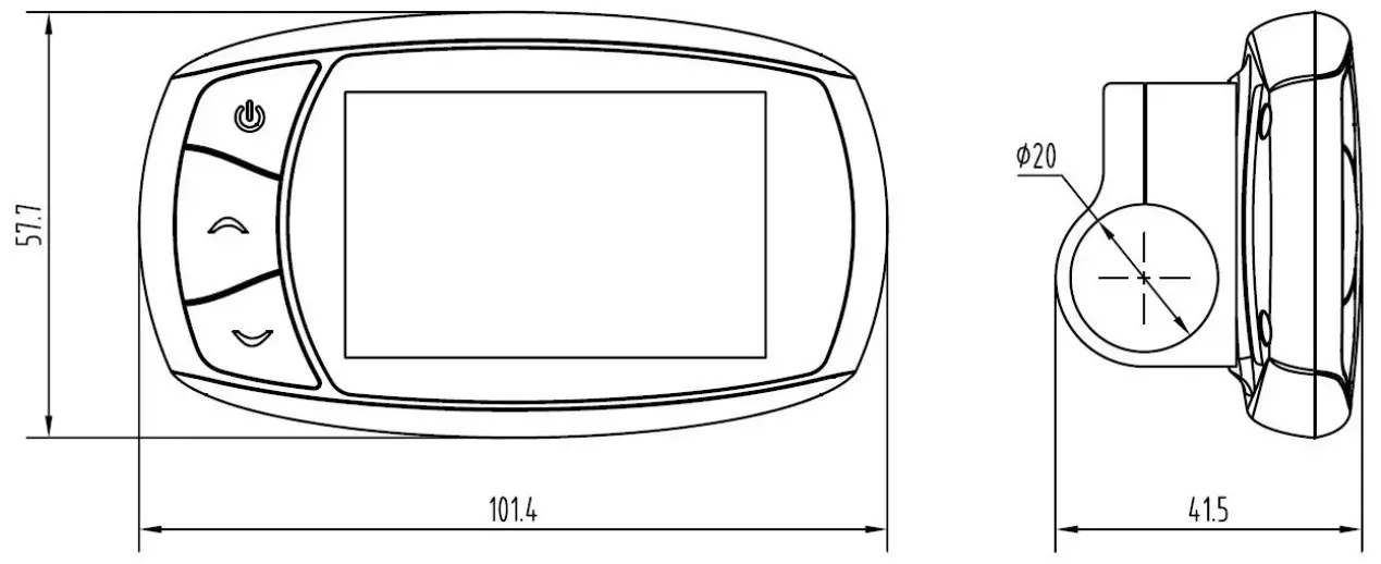 DMHC TC480 LCD Six Pins Electric Display Bike Device Monitor - Fig