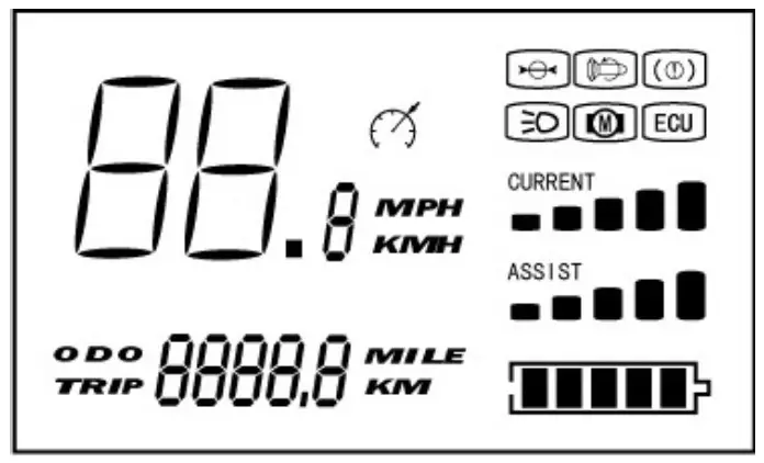 DMHC TC480 LCD Six Pins Electric Display Bike Device Monitor - Fig1