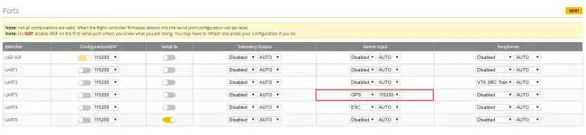 HGLRC Stack FD F4 Mini Fight controller - GPS parameters setting 2