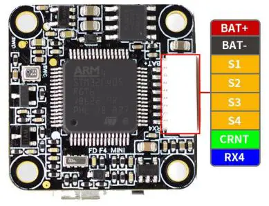 HGLRC Stack FD F4 Mini Fight controller - Interface Description 2