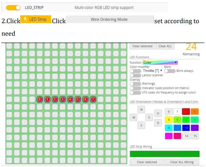 HGLRC Stack FD F4 Mini Fight controller - LED settings