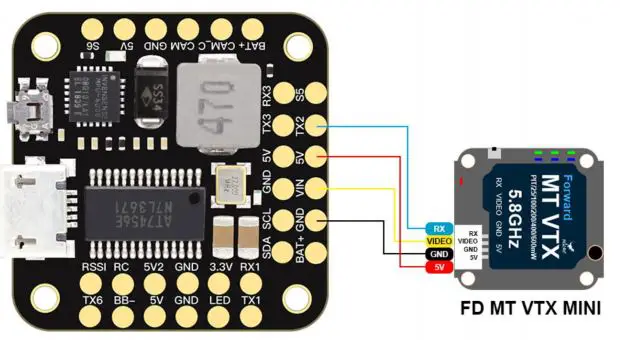 HGLRC Stack FD F4 Mini Fight controller - VTX serial port use 1
