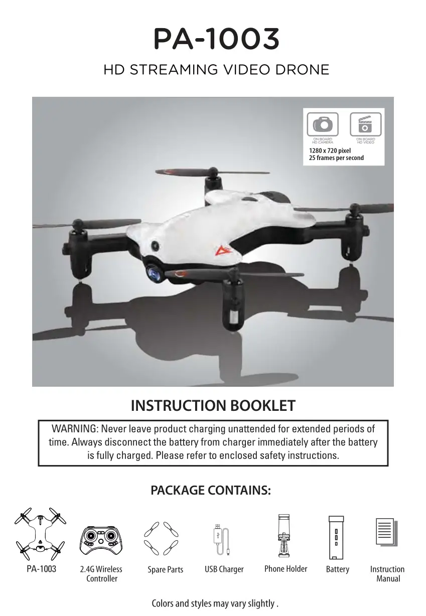 amaxbrands Hd Streaming Video Drone Instruction Manual