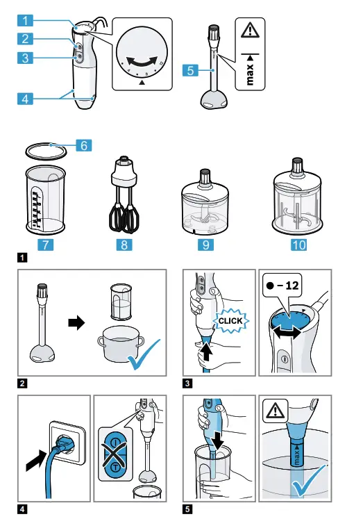 BOSCH MS6CM4150 ErgoMixx Style Immersion Blender - FIG