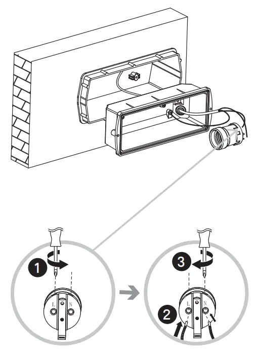 SCREWFIX 3132 Outdoor Golf Ball Brick Light Black 13