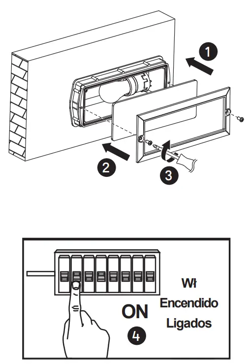 SCREWFIX 3132 Outdoor Golf Ball Brick Light Black 17