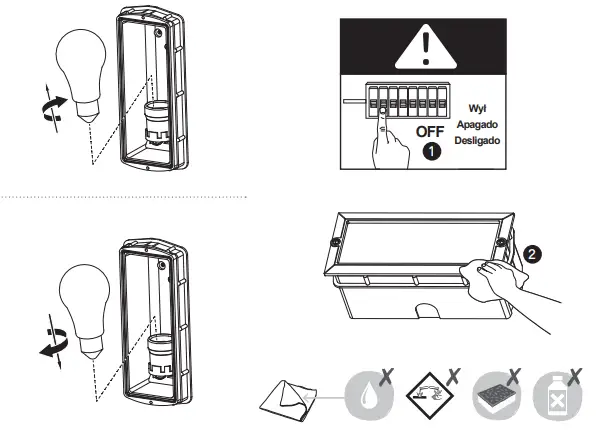 SCREWFIX 3132 Outdoor Golf Ball Brick Light Black 20
