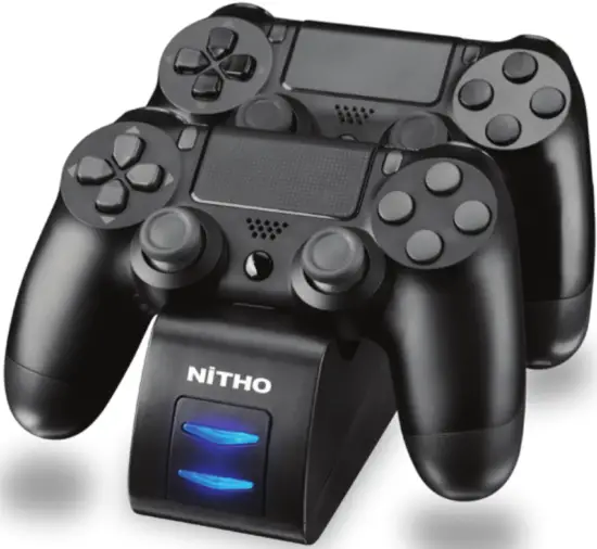 NITHO PS4 CHST K Charging Station for Two PS4 Controllers