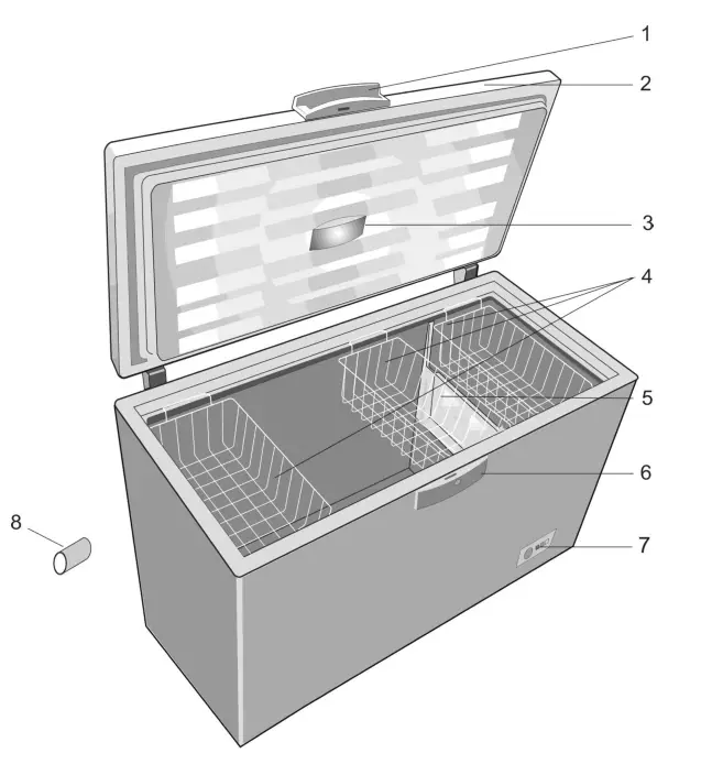 beko 3501 7514320037 Chest Freezer - Fig
