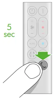 dyson Purifier Hot+Cool Pressing the n