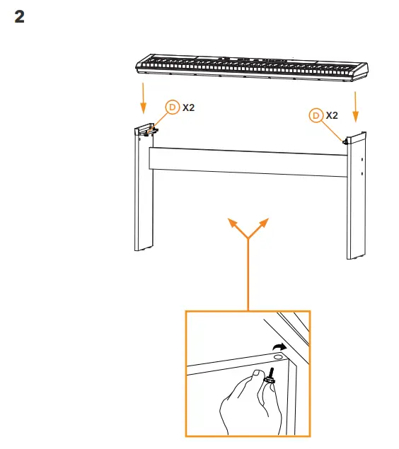 Gear4music SDP 2 WH Digital Piano - TOOLS REQUIRED 3