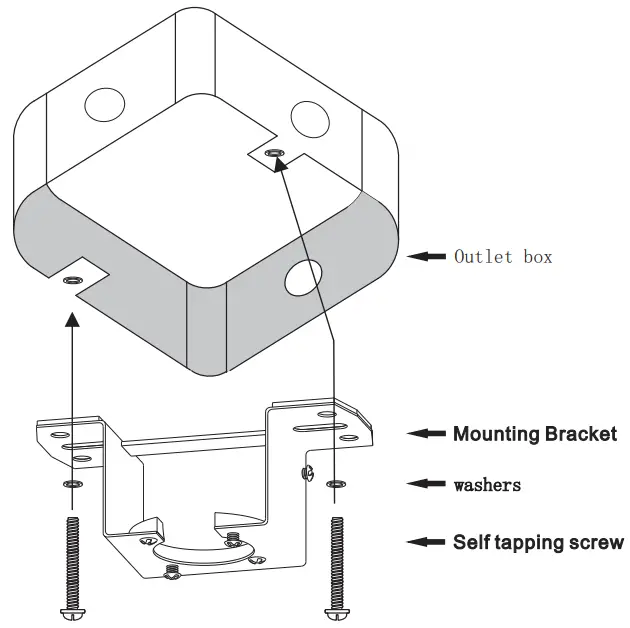 Attaching the fan to the electrical box