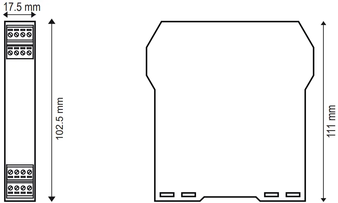 SENECA Z 4RTD2 SI Analog Input or Output Module - fig