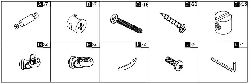 KITCHEN-ISLAND DL-DT1910-Two-Drawers-Serving-Cart-fig-2