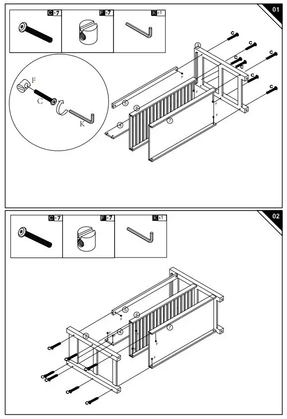 KITCHEN-ISLAND DL-DT1910-Two-Drawers-Serving-Cart-fig-3