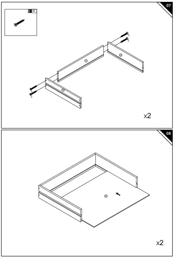 KITCHEN-ISLAND DL-DT1910-Two-Drawers-Serving-Cart-fig-6
