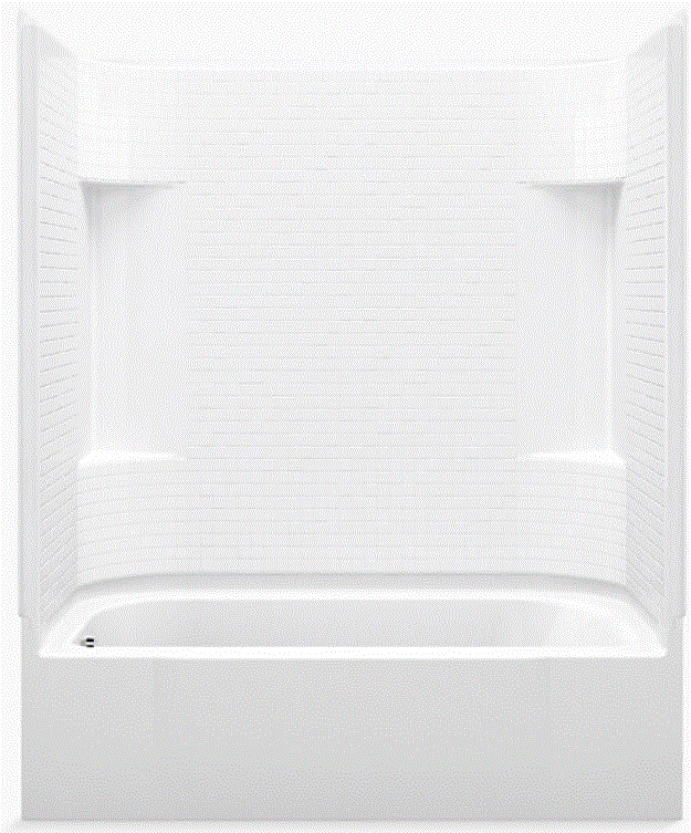 STERLING 71141116 60 Inch x 30 Inch Bath with AIP Backerboard