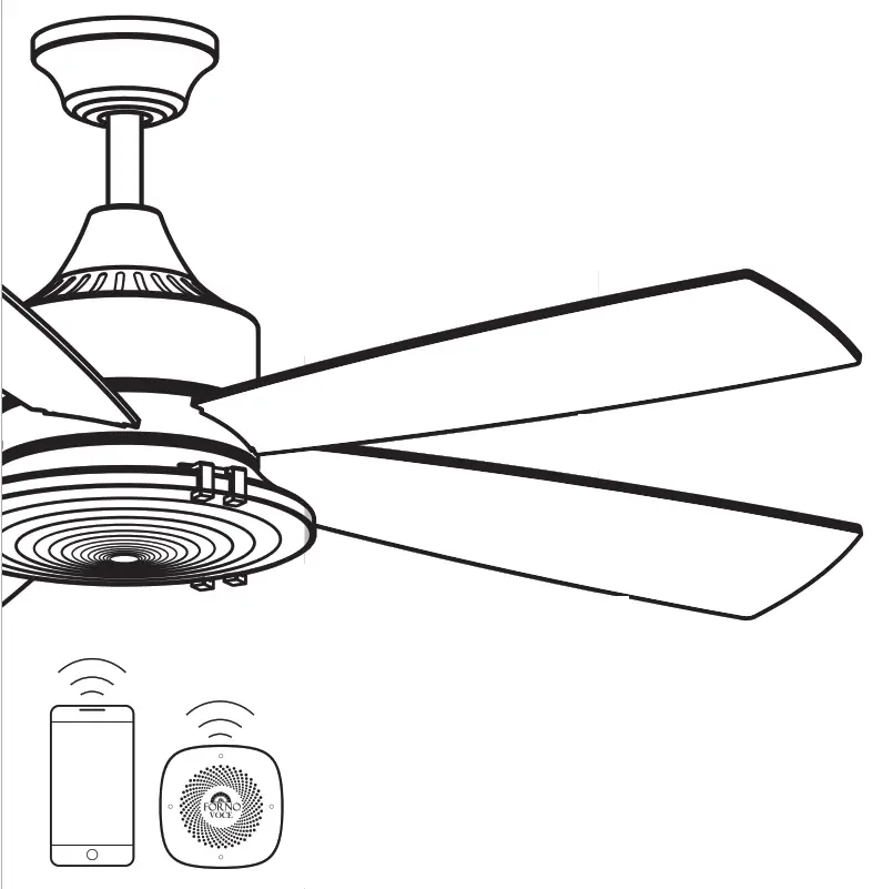 FORNO VOCE CF01360 Voice Activated Ceiling Fan