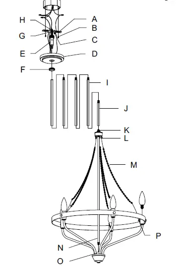 Hunter-19793-Merlin-5-Light-Chandelier-01