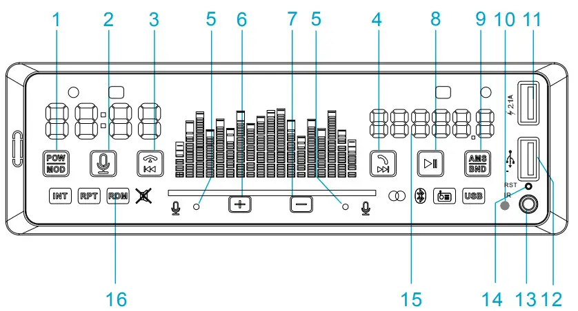 POWER ACOUSTIK PL-60MB Gesture - 1