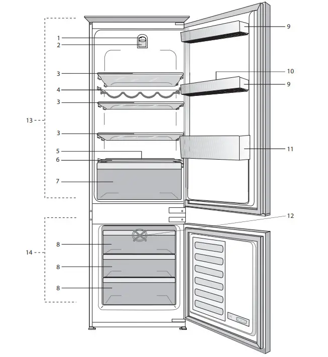 beko BCHA275K4SCHN Refrigerator - Figure 3
