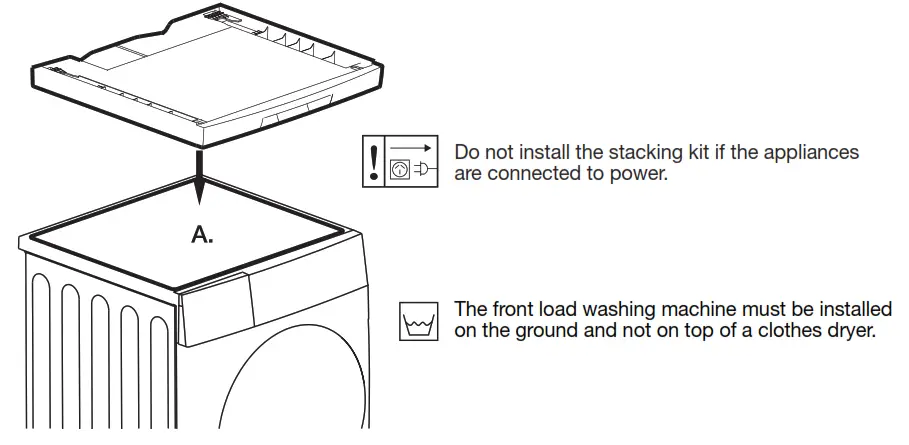 STIRLING SASK80W Stacking Kit White - INSTALLATION METHOD