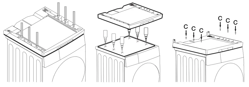 STIRLING SASK80W Stacking Kit White - Step 4