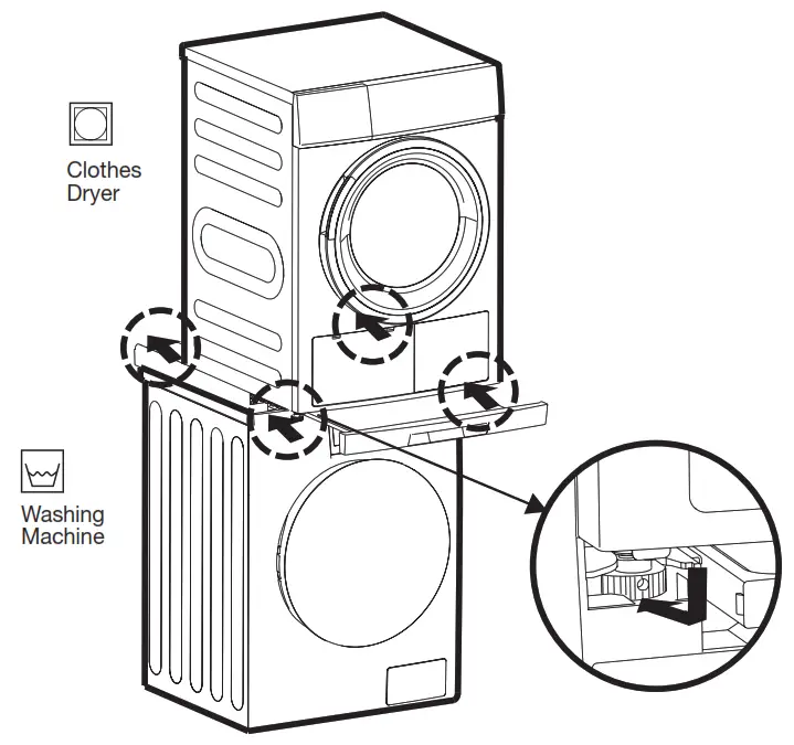 STIRLING SASK80W Stacking Kit White - backwards