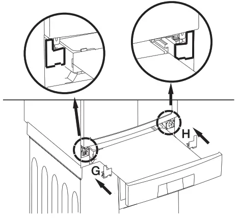 STIRLING SASK80W Stacking Kit White - right front