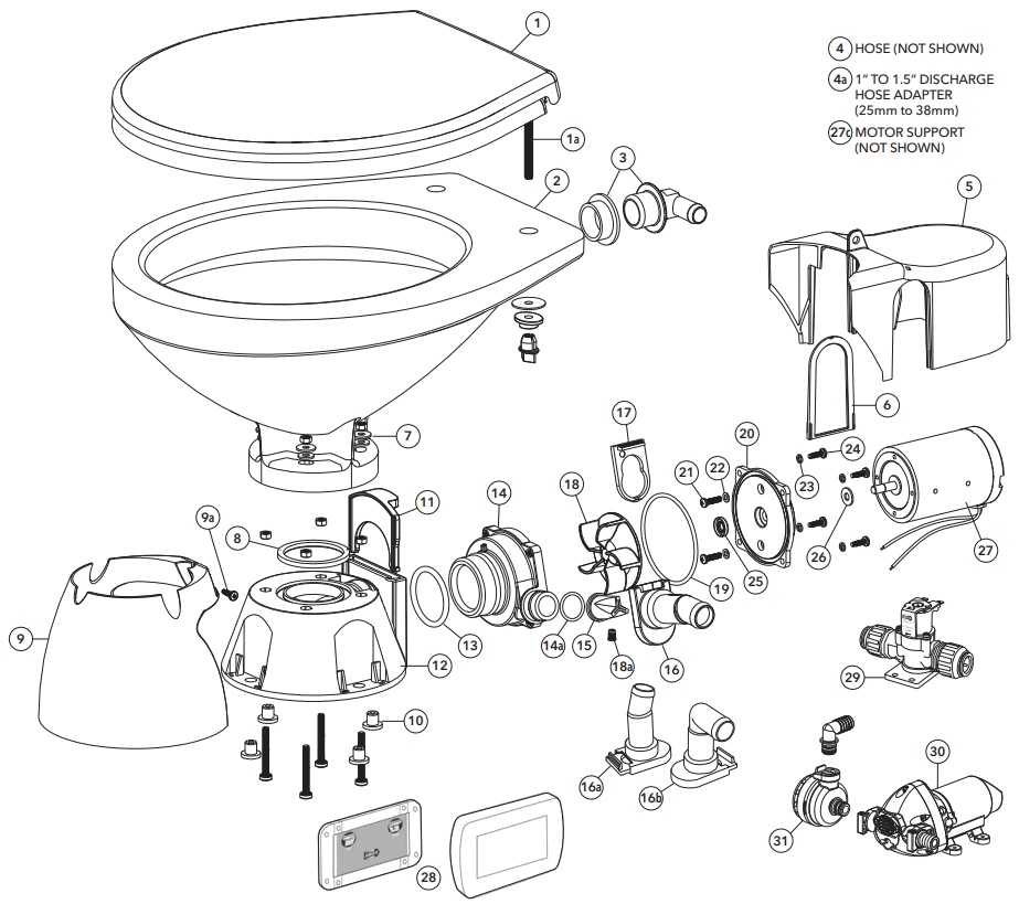 JABSCO Quiet Flush E2 Electric Marine Toilet - FIGURE 5