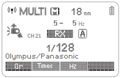 Setting <MULTI> stroboscopic flash
