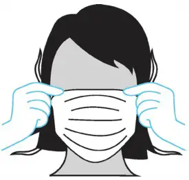 19901 Mask Reynard Medical Ear Loop ASTM Level 2 3Ply - Fitting mask 3