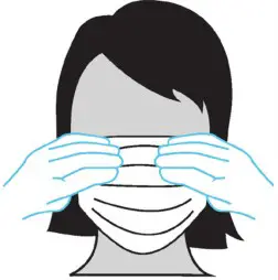 19901 Mask Reynard Medical Ear Loop ASTM Level 2 3Ply - Fitting mask 4