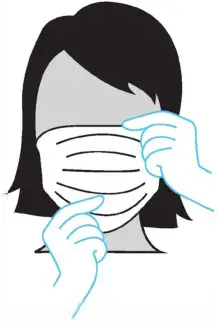 19901 Mask Reynard Medical Ear Loop ASTM Level 2 3Ply - Fitting mask 5