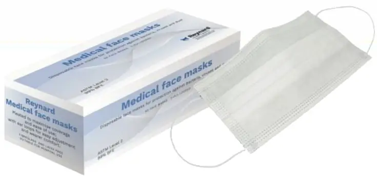 19901 Mask Reynard Medical Ear Loop ASTM Level 2 3Ply - Reynard is reassurance
